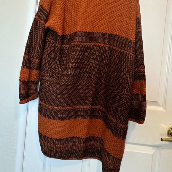 LG Lucky Brand Rust Long Cardigan - Picture 4 of 5